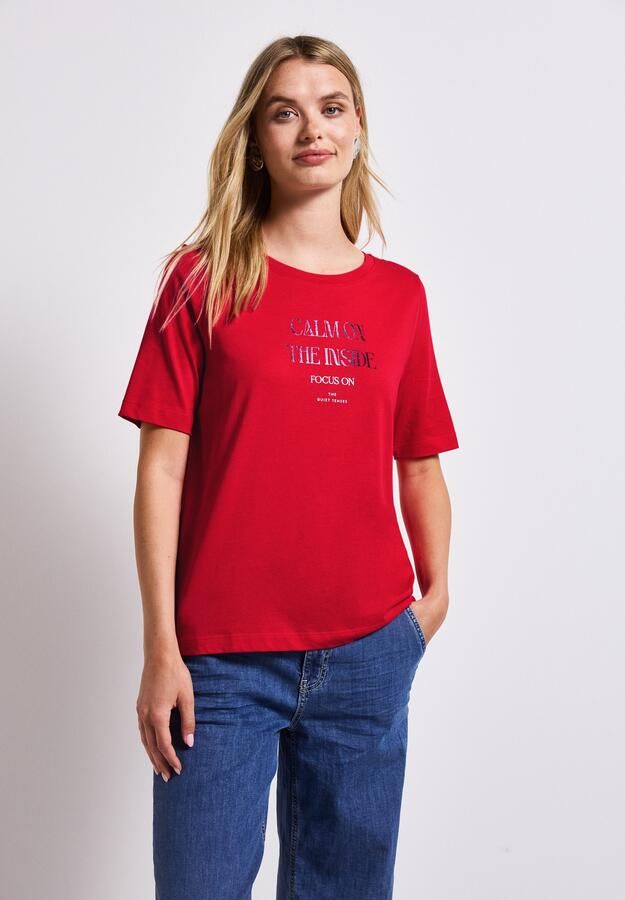 STREET ONE T-shirt met belettering - Foto 7