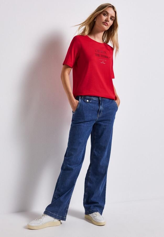 STREET ONE T-shirt met belettering - Foto 6