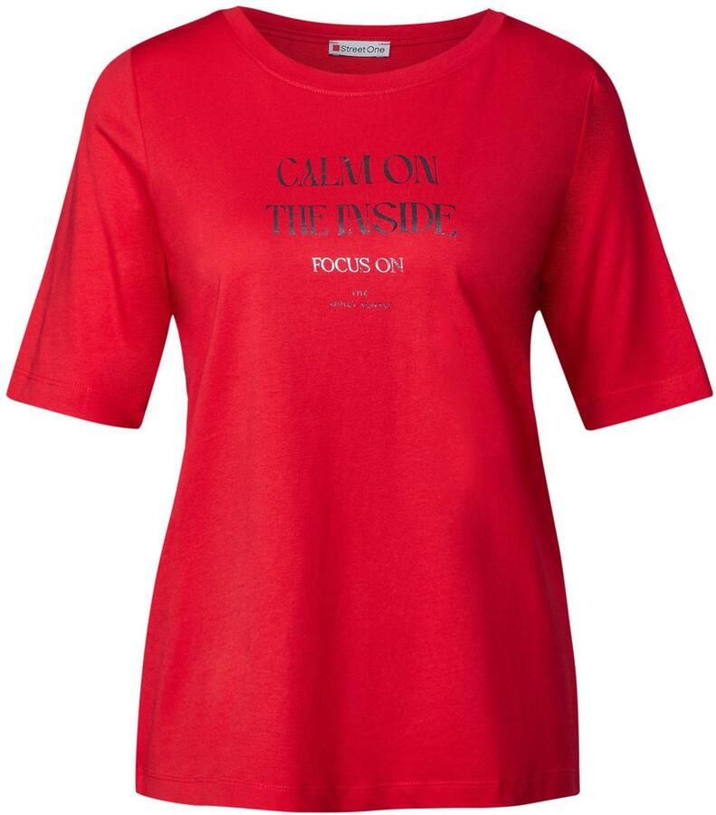 STREET ONE T-shirt met belettering