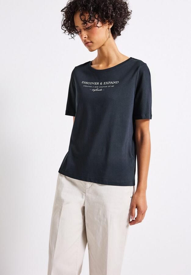 STREET ONE T-shirt met belettering - Foto 4