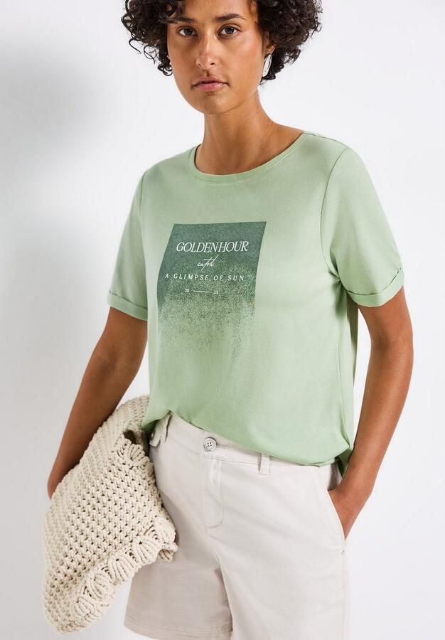 STREET ONE T-shirt met glansprint - Foto 4