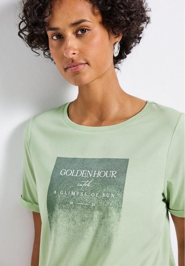 STREET ONE T-shirt met glansprint - Foto 3