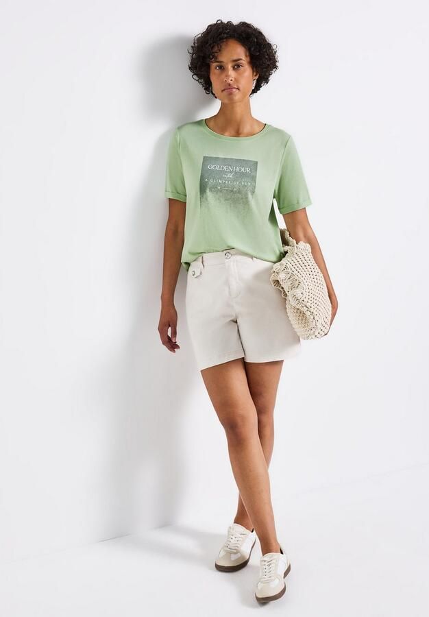 STREET ONE T-shirt met glansprint - Foto 6