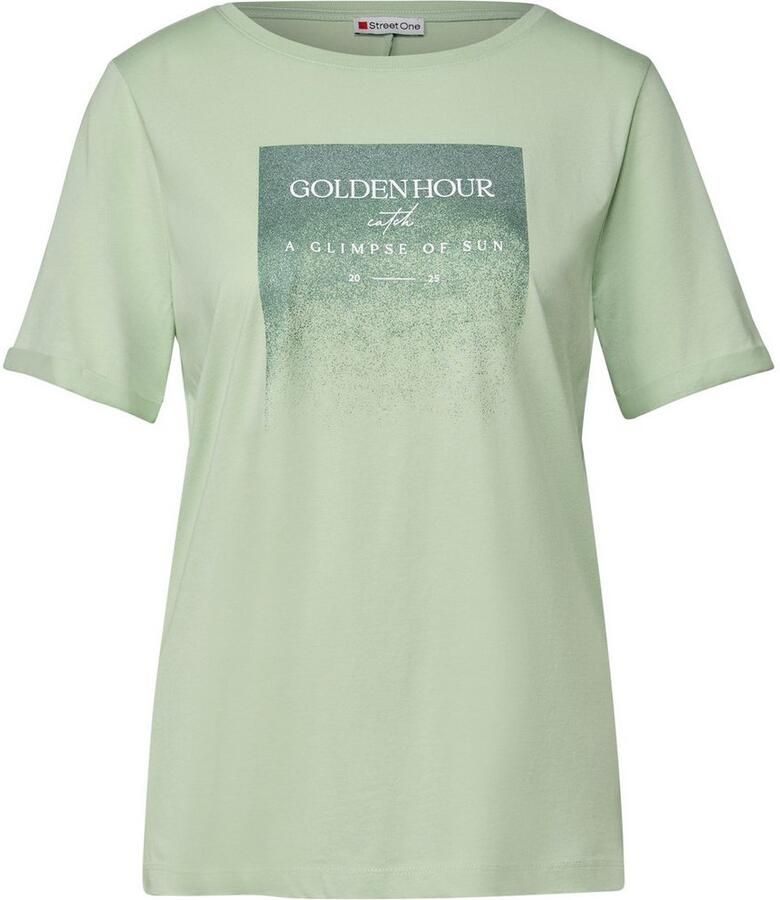 STREET ONE T-shirt met glansprint