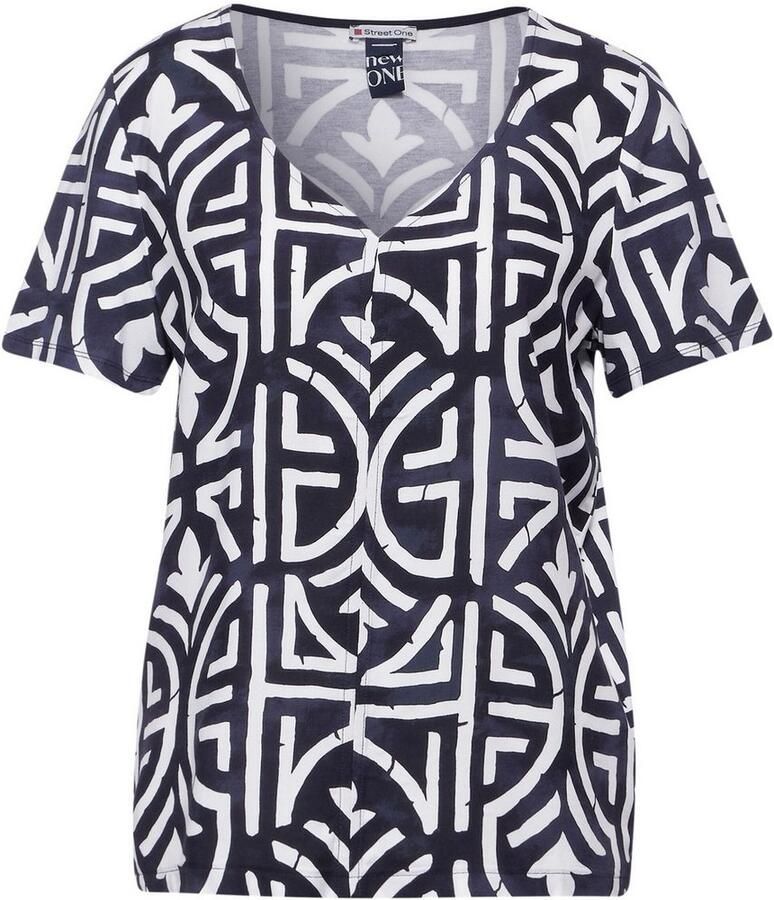 Street One Korte Mouw Damesblouse Multicolor Dames