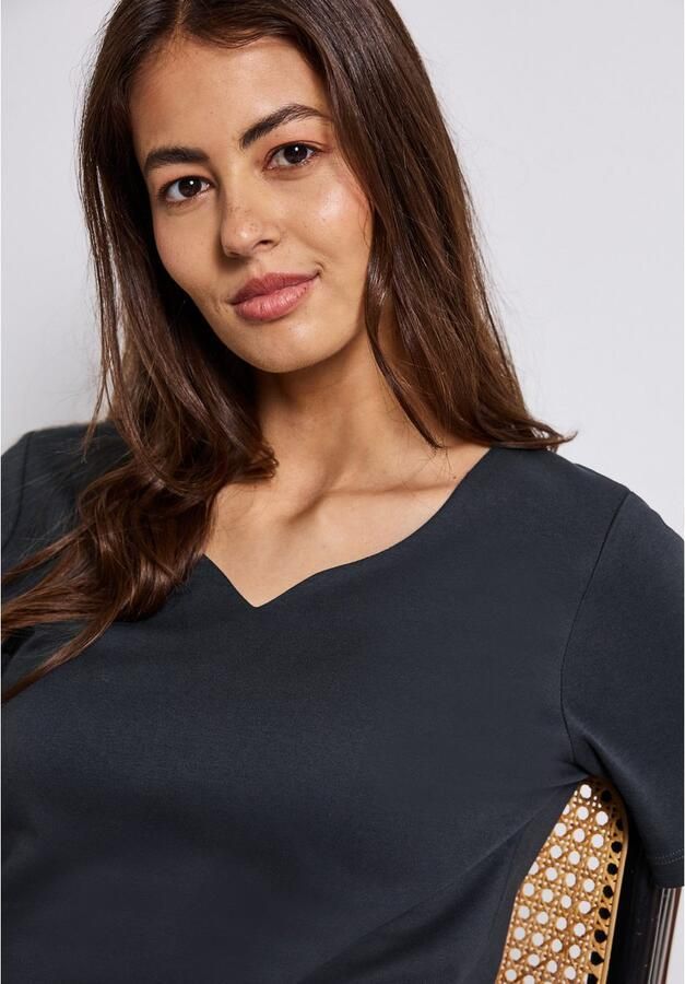 STREET ONE T-shirt met hartvormige halslijn