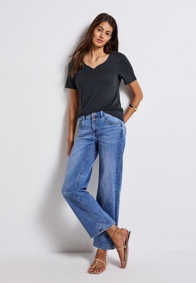 STREET ONE T-shirt met hartvormige halslijn - Foto 3