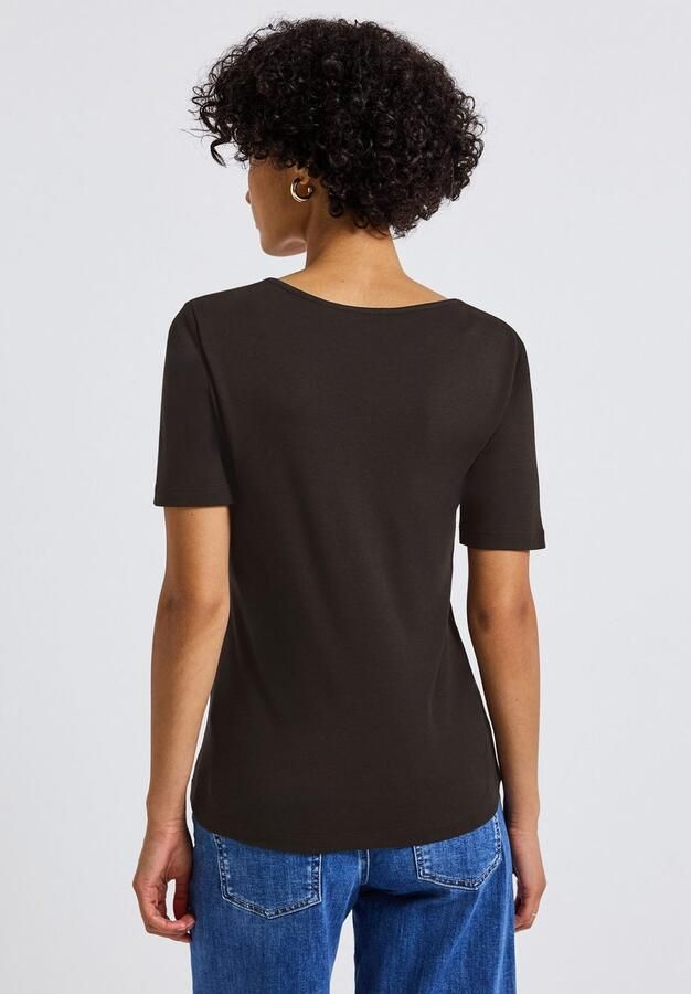 STREET ONE T-shirt met hartvormige halslijn - Foto 4