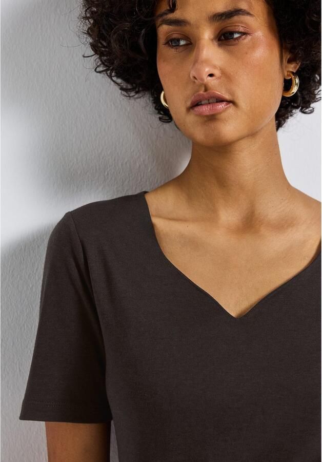 STREET ONE T-shirt met hartvormige halslijn - Foto 2