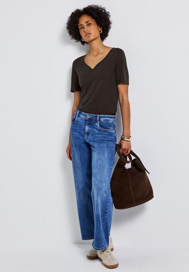 STREET ONE T-shirt met hartvormige halslijn - Foto 5