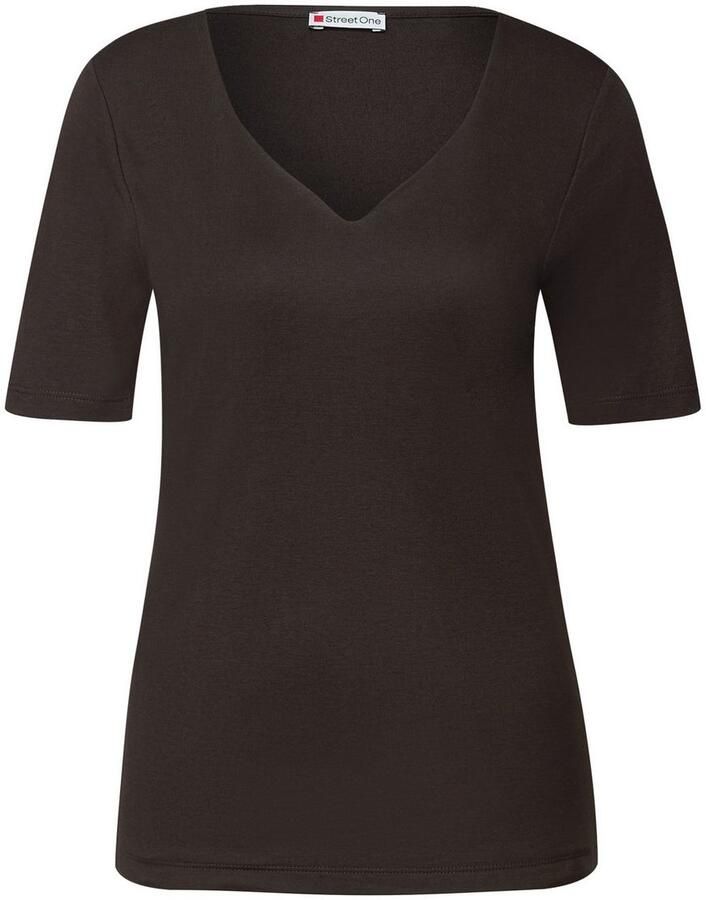 STREET ONE T-shirt met hartvormige halslijn