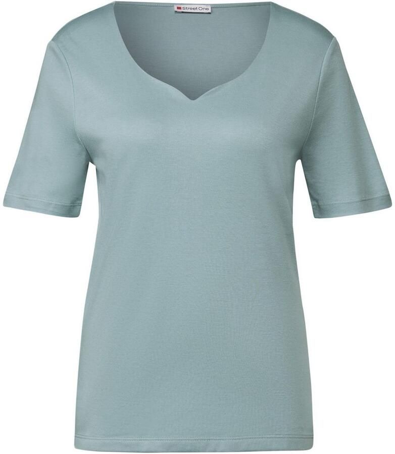 STREET ONE T-shirt met hartvormige halslijn