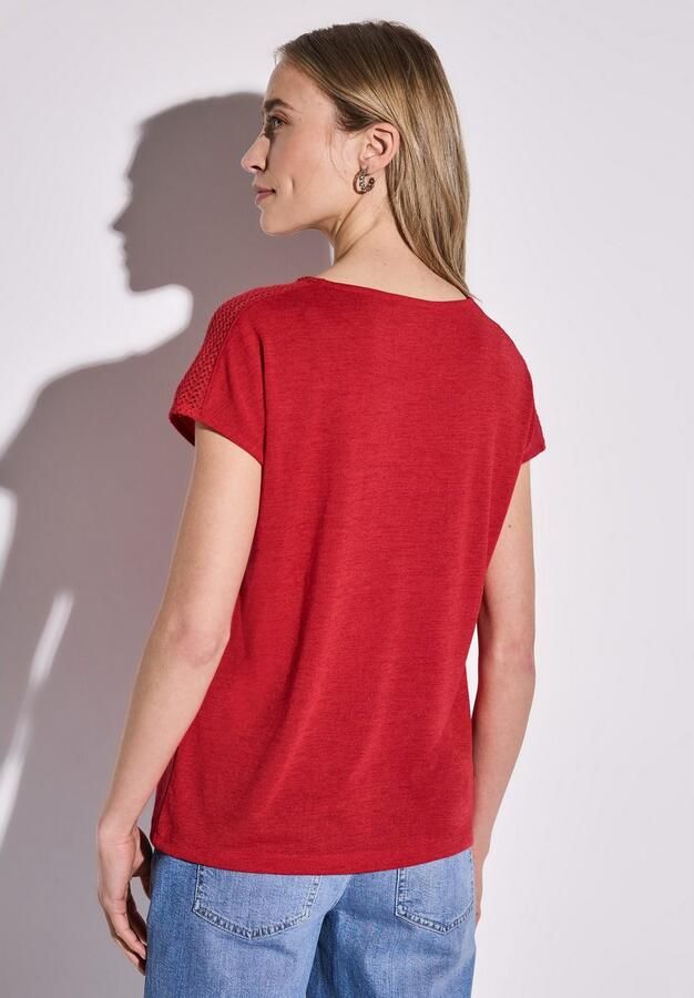 STREET ONE T-shirt met kanten detail - Foto 5