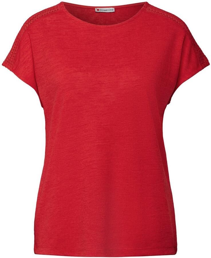 STREET ONE T-shirt met kanten detail