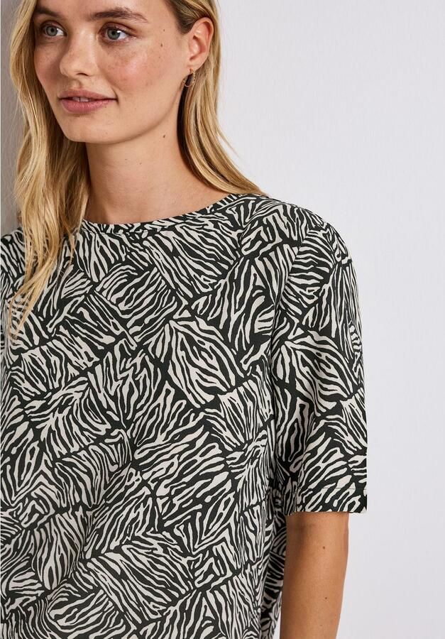 STREET ONE T-shirt met motief met tunnelkoord - Foto 2