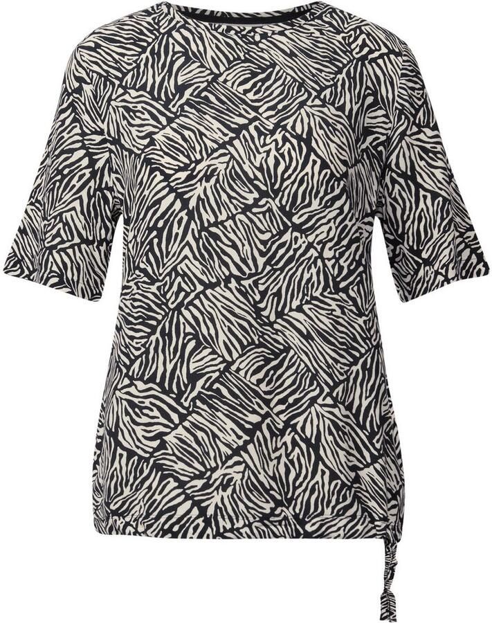 STREET ONE T-shirt met motief met tunnelkoord