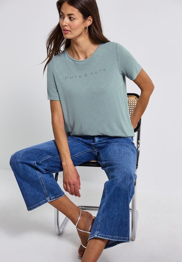 STREET ONE T-shirt met opschrift en sierstenen - Foto 6