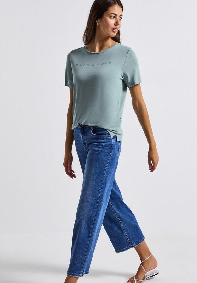 STREET ONE T-shirt met opschrift en sierstenen - Foto 5