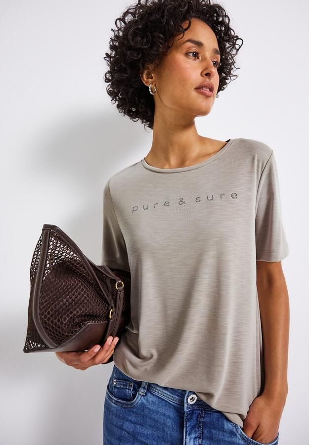 STREET ONE T-shirt met opschrift en sierstenen - Foto 6