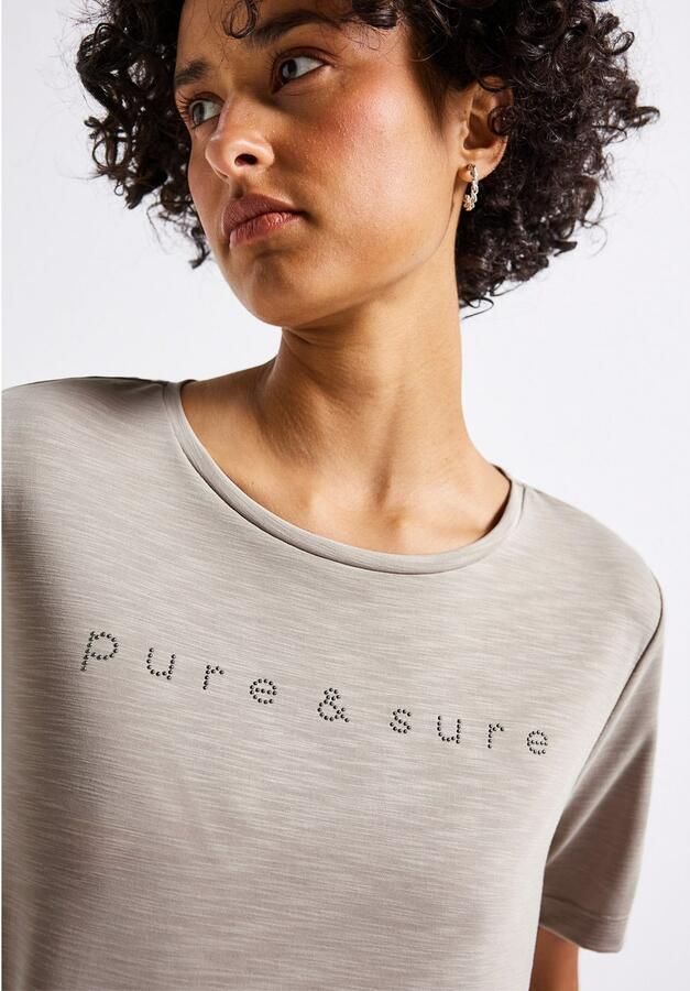 STREET ONE T-shirt met opschrift en sierstenen - Foto 2