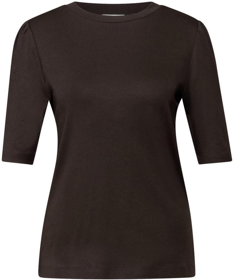 STREET ONE T-shirt met rimpeling op de schouders