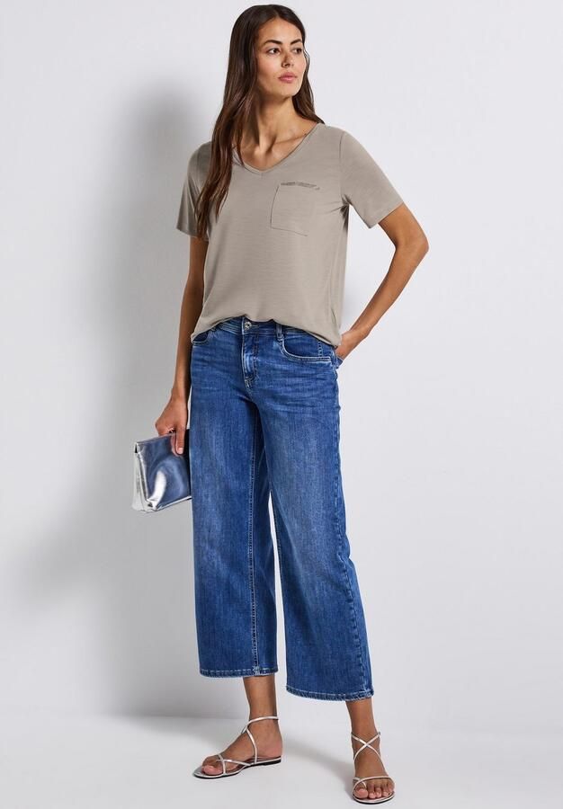 STREET ONE T-shirt met sierdetails en v-hals - Foto 2