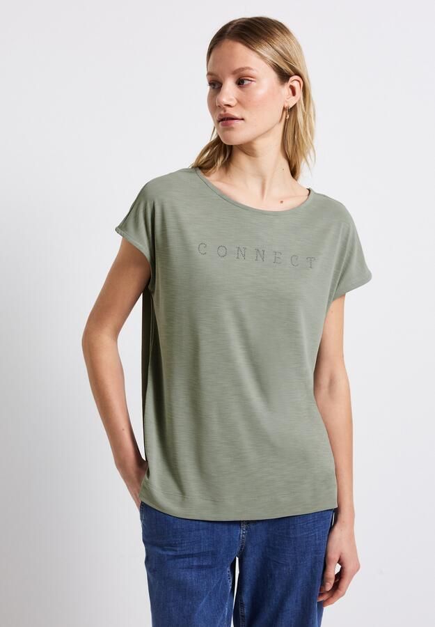 STREET ONE T-shirt met tekst van sierstenen - Foto 7