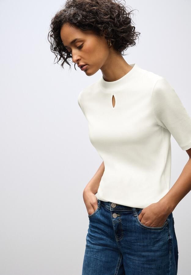 STREET ONE T-shirt met turtleneck en cut-out - Foto 7