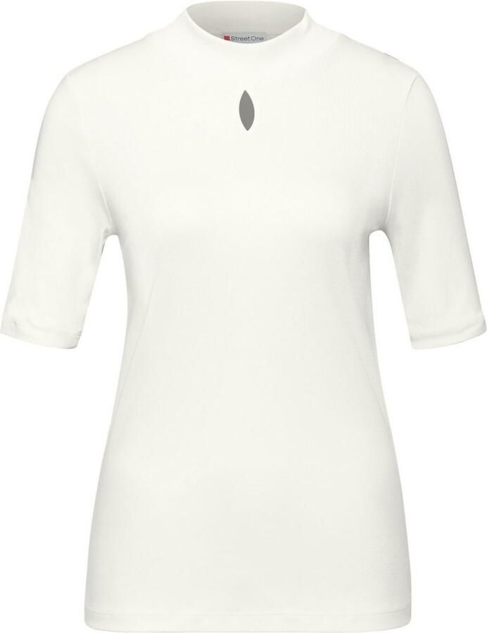 STREET ONE T-shirt met turtleneck en cut-out
