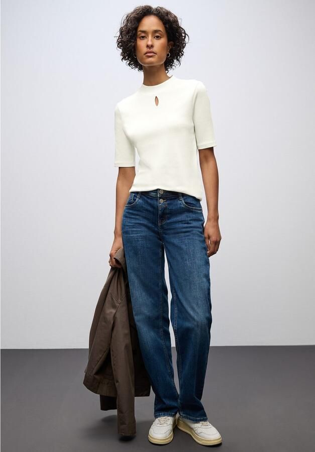 STREET ONE T-shirt met turtleneck en cut-out - Foto 5