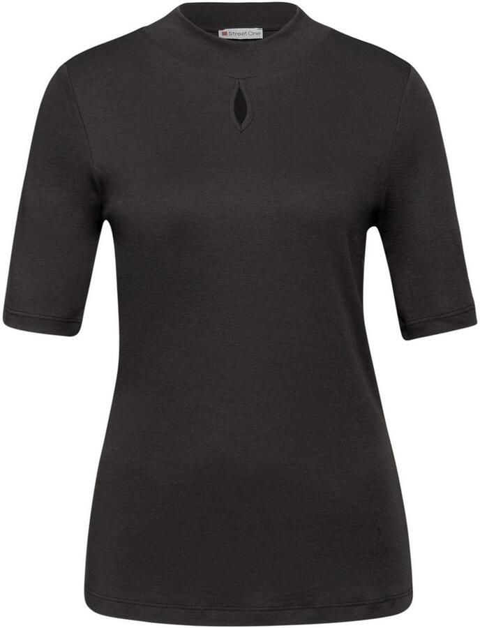 STREET ONE T-shirt met turtleneck en cut-out