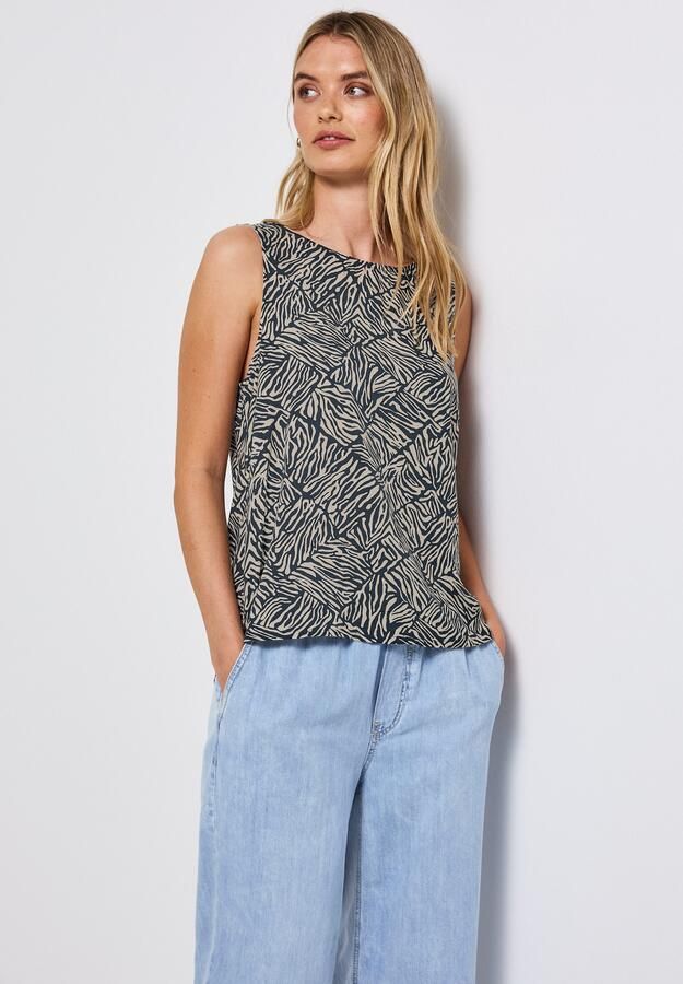 STREET ONE Top met knoopsluiting en grafisch patroon - Foto 6