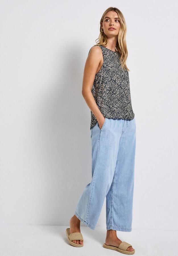 STREET ONE Top met knoopsluiting en grafisch patroon - Foto 4