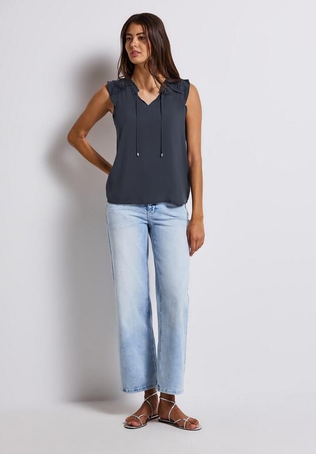 STREET ONE Top met ruchesdetails op de mouwinzet - Foto 3