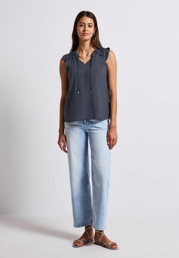 STREET ONE Top met ruchesdetails op de mouwinzet - Foto 4