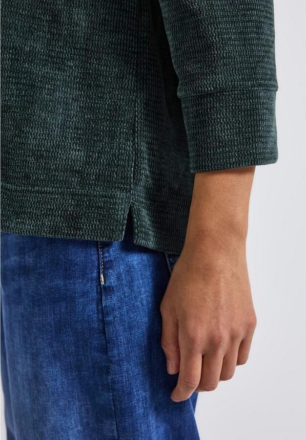 STREET ONE Trui met 3 4 mouwen met ribboorden - Foto 2