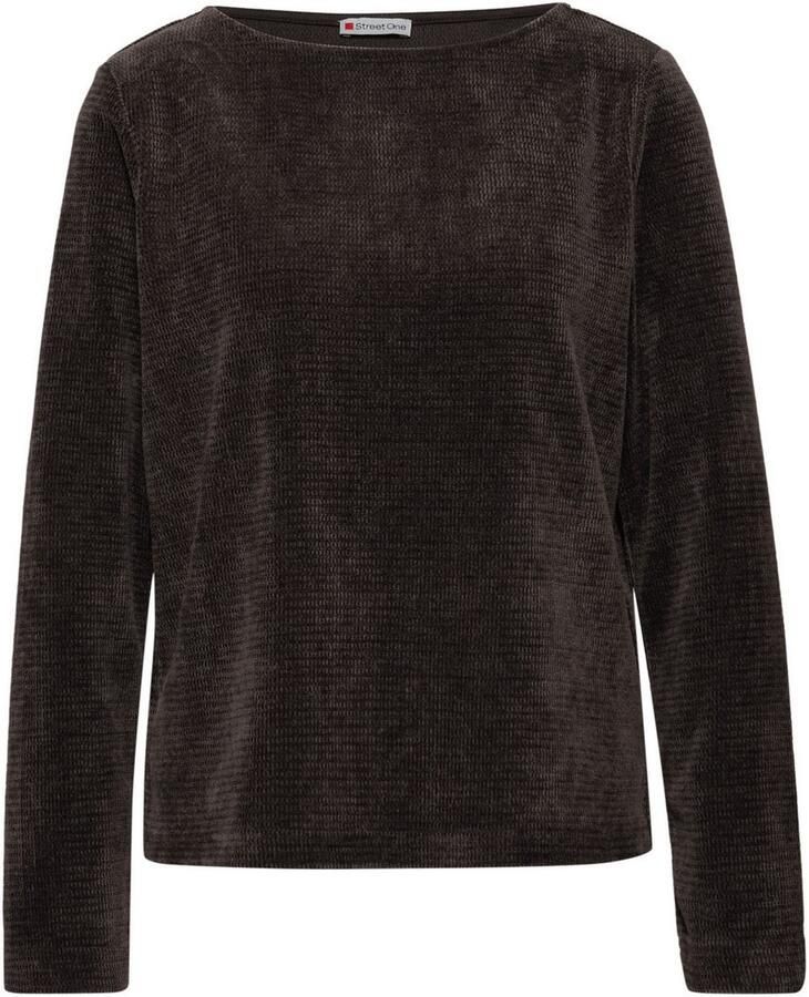 Street One Trui Cosy u-boat neck shirt 323839