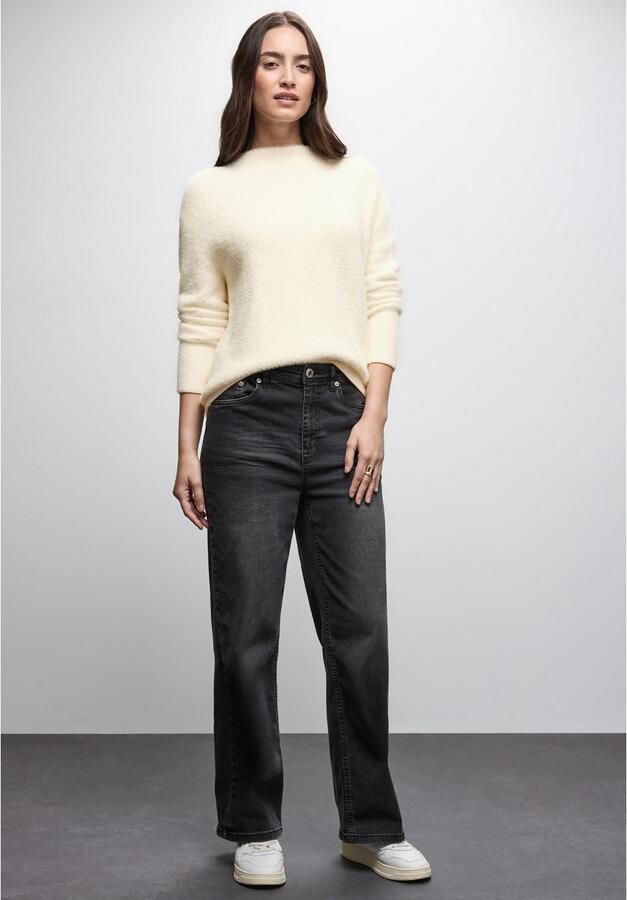 STREET ONE Trui met ronde hals in zachte veergaren-kwaliteit - Foto 3