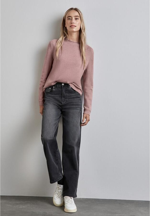 STREET ONE Trui met ronde hals met gerolde zoom - Foto 2