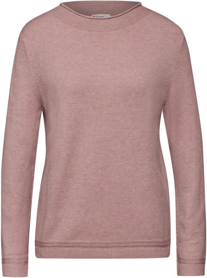 STREET ONE Trui met ronde hals met gerolde zoom