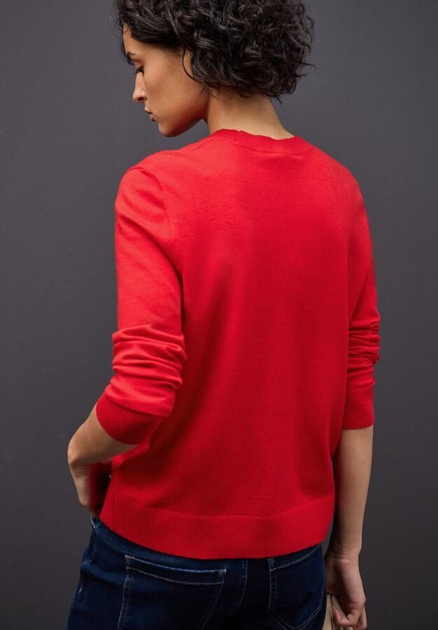 STREET ONE Trui met ronde hals met ribboorden - Foto 3