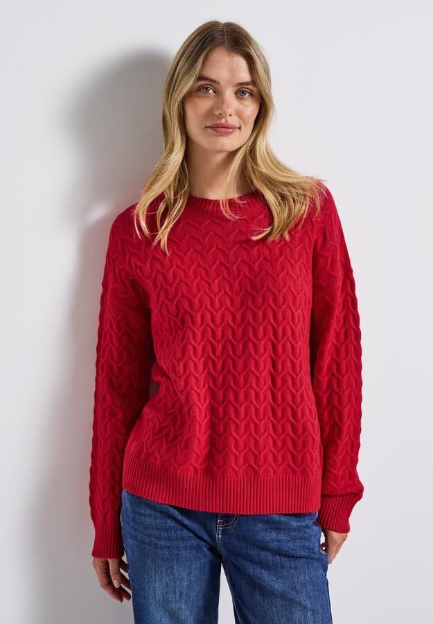 STREET ONE Trui met ronde hals met structuurpatroon - Foto 7