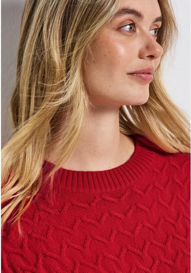 STREET ONE Trui met ronde hals met structuurpatroon - Foto 3