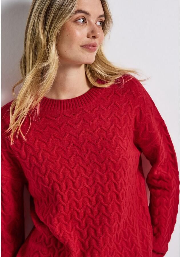 STREET ONE Trui met ronde hals met structuurpatroon - Foto 4