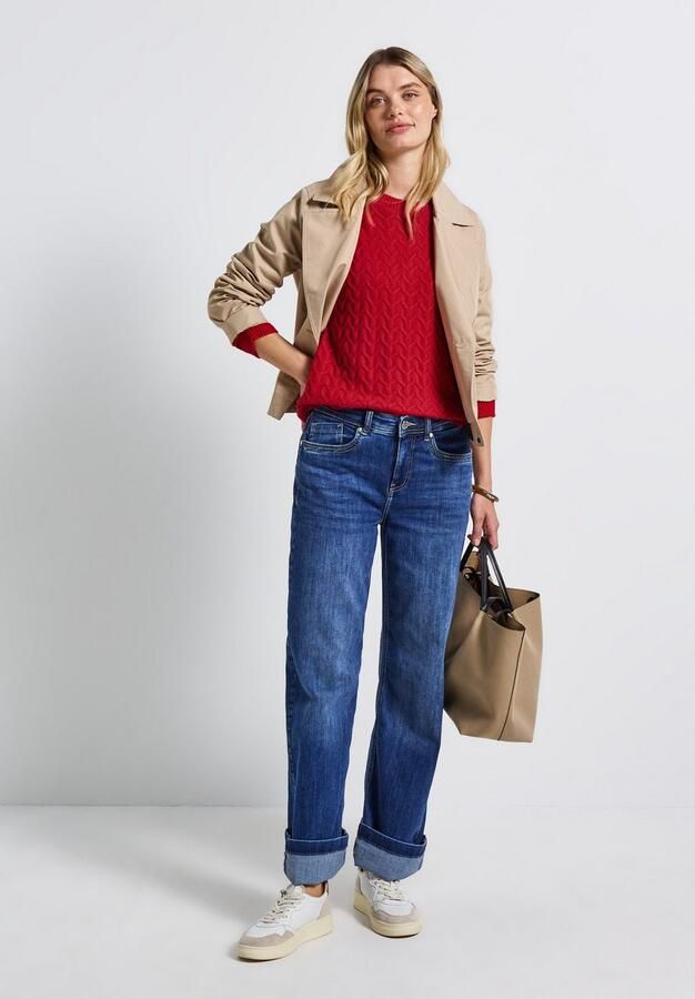 STREET ONE Trui met ronde hals met structuurpatroon - Foto 6