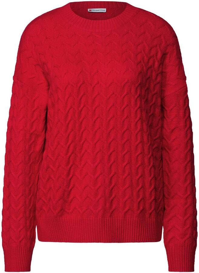 STREET ONE Trui met ronde hals met structuurpatroon