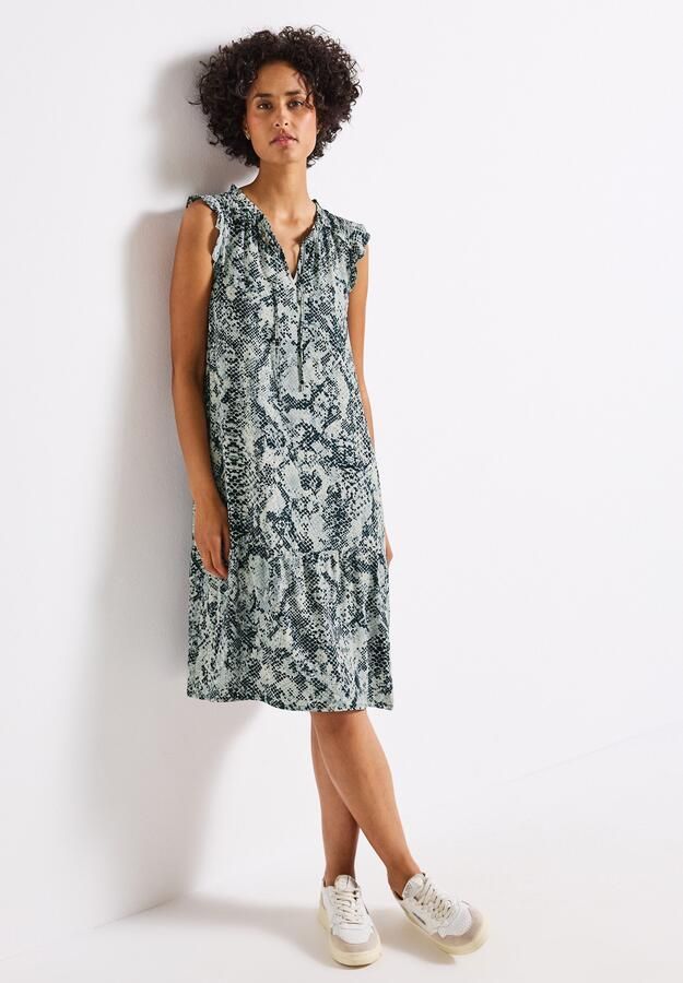STREET ONE Tuniekjurk zonder mouwen met snake-print en volants - Foto 5