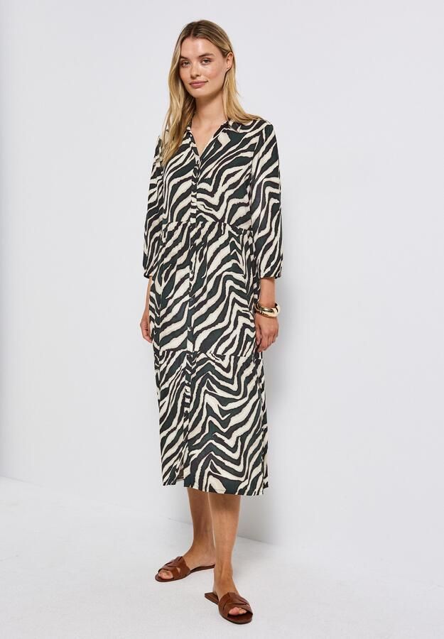 STREET ONE Volantjurk Zomerjurk 3 4-mouw en gedessineerd - Foto 6