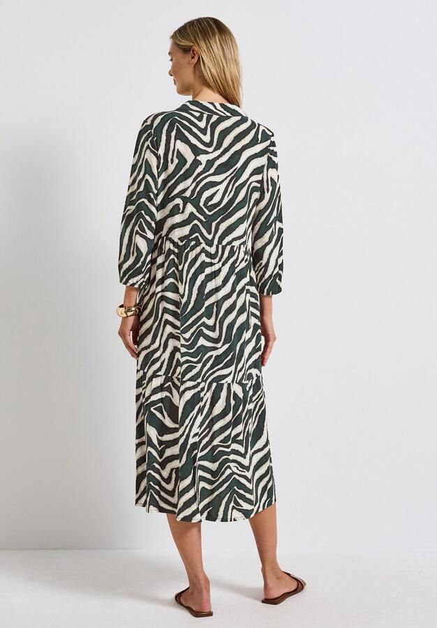 STREET ONE Volantjurk Zomerjurk 3 4-mouw en gedessineerd - Foto 3