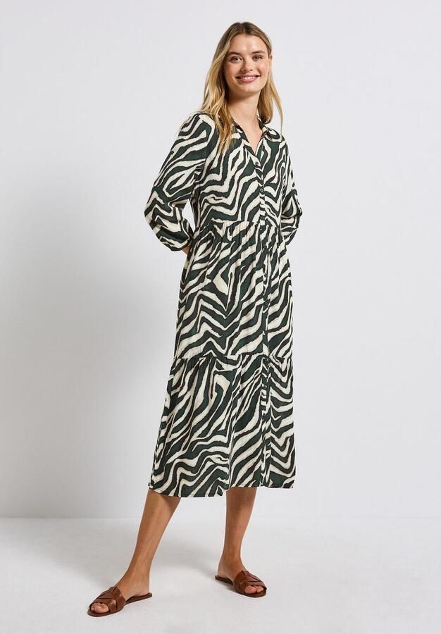 STREET ONE Volantjurk Zomerjurk 3 4-mouw en gedessineerd - Foto 4